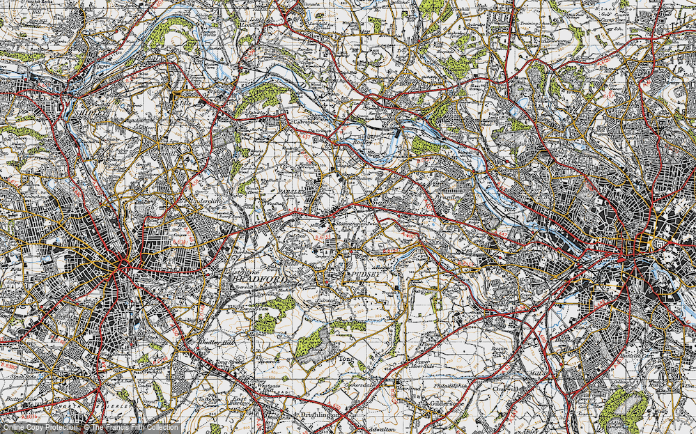 Old Map of Stanningley, 1947 in 1947