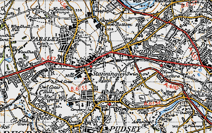 Old map of Stanningley in 1947