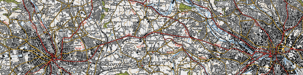 Old map of Stanningley in 1947