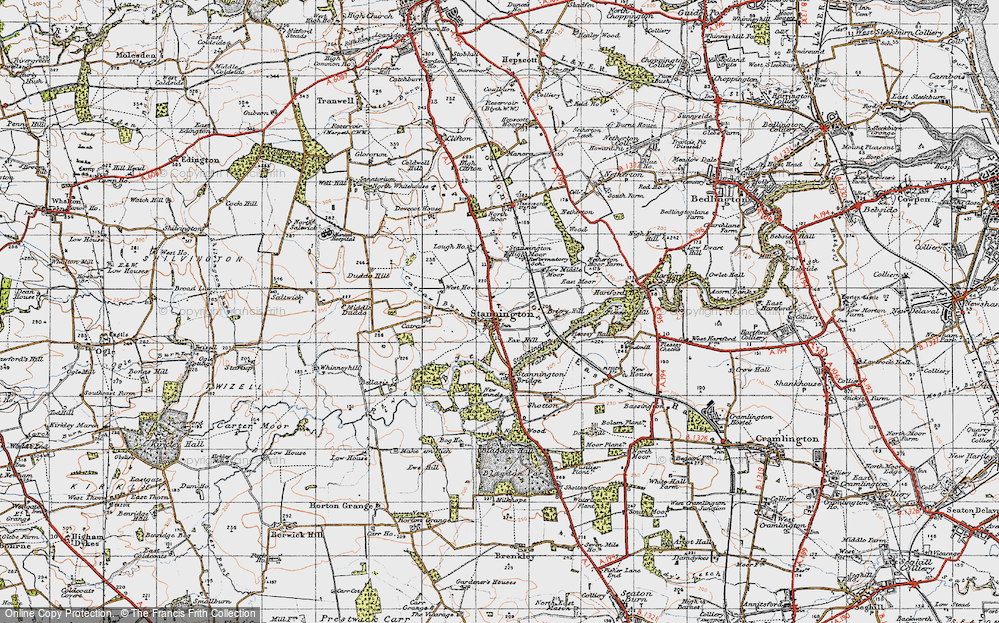 Old Map of Stannington, 1947 in 1947