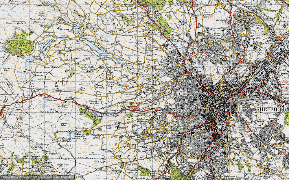 Old Map of Stannington, 1947 in 1947