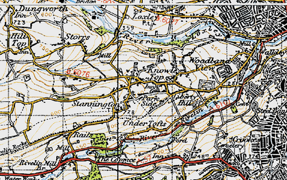 Old map of Stannington in 1947