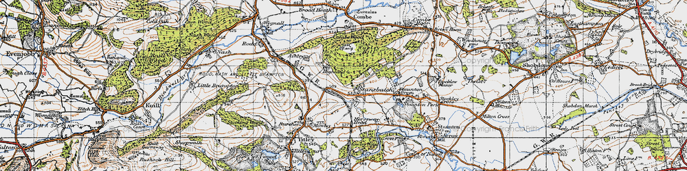 Old map of Stansbatch in 1947