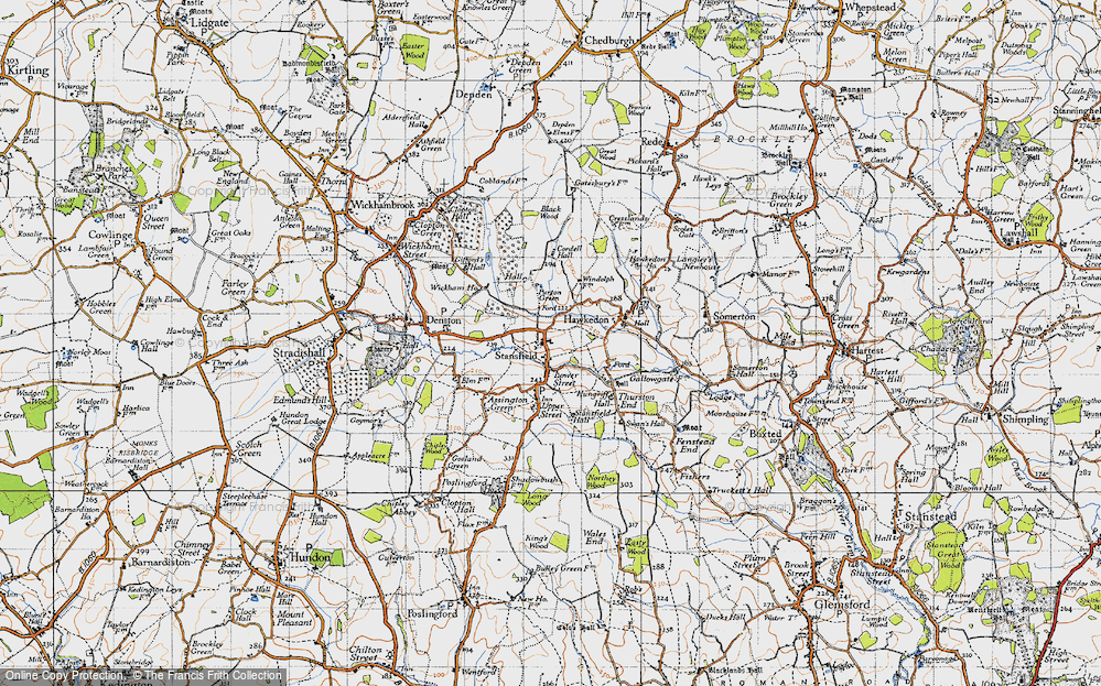 Old Map of Stansfield, 1946 in 1946