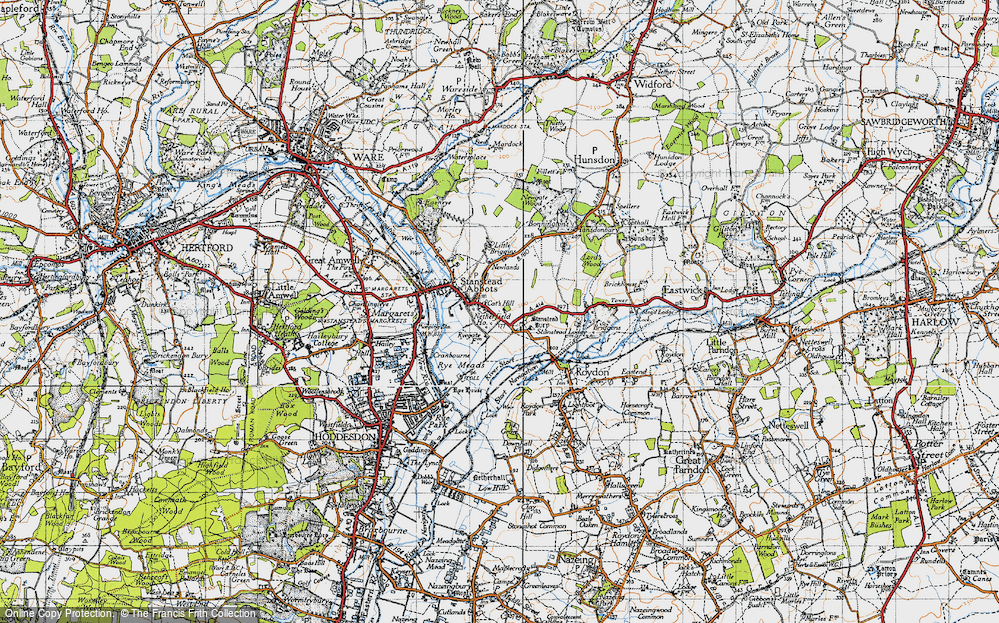 Old Map of Stanstead Abbotts, 1946 in 1946