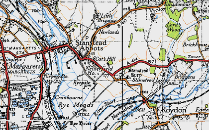 Old map of Stanstead Abbotts in 1946