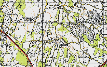 Old map of Stansted in 1946