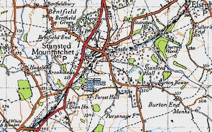 Old map of Stansted Mountfitchet in 1946