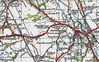Old map of Stanthorne in 1947