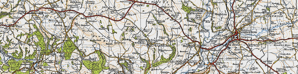 Old map of Limestone Hill in 1946