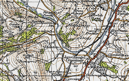 Old map of Stanton in 1947