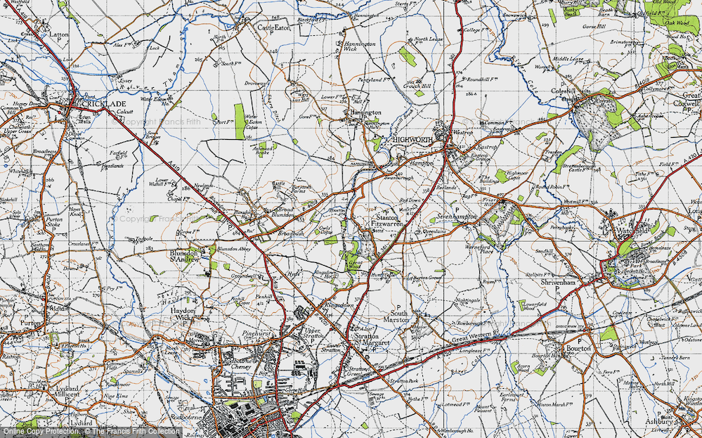 Old Map of Stanton Fitzwarren, 1947 in 1947