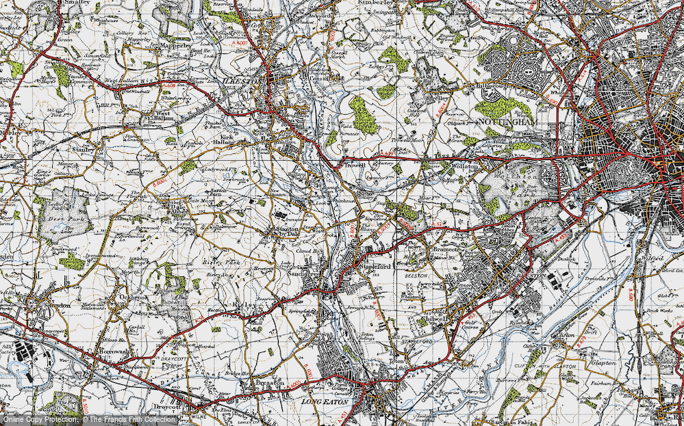 Old Map of Stanton Gate, 1946 in 1946