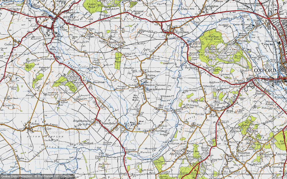 Old Map of Stanton Harcourt, 1947 in 1947