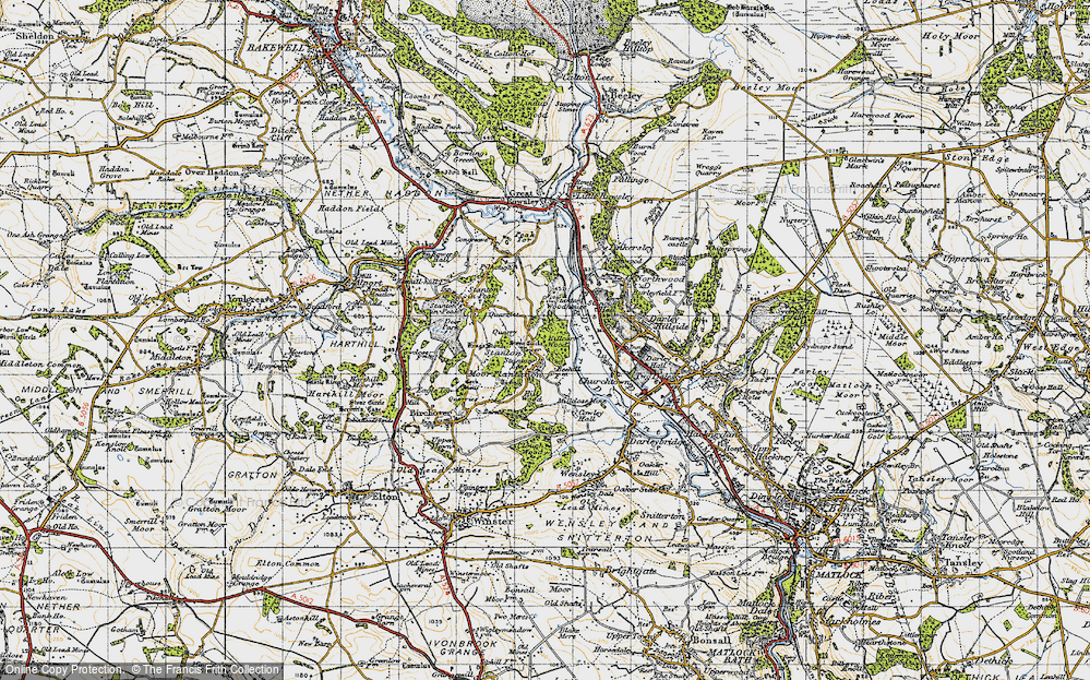 Old Map of Stanton Lees, 1947 in 1947