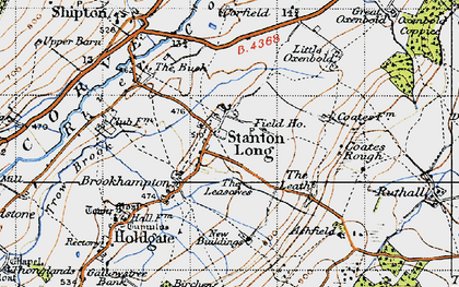Old map of Stanton Long in 1947