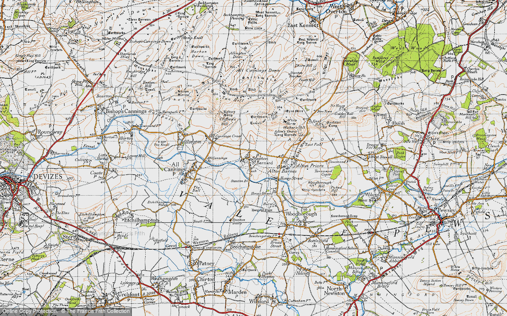 Old Map of Stanton St Bernard, 1940 in 1940