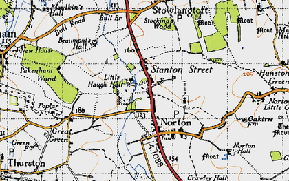 Old map of Stanton Street in 1946