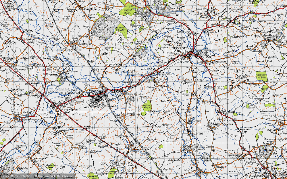 Old Map of Stantonbury, 1946 in 1946