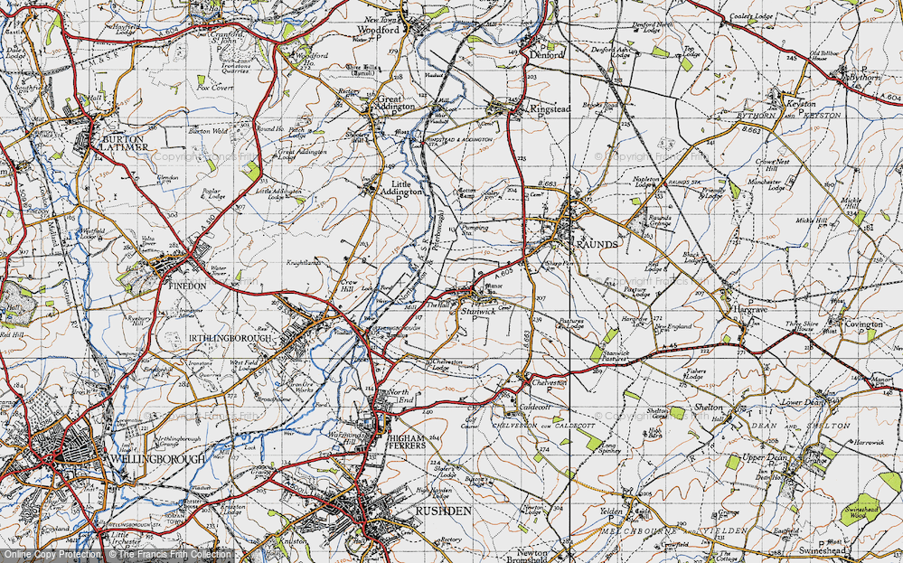 Old Map of Stanwick, 1946 in 1946