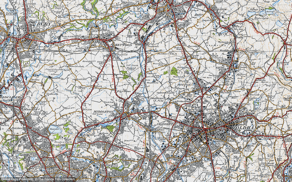 Old Map of Stanycliffe, 1947 in 1947