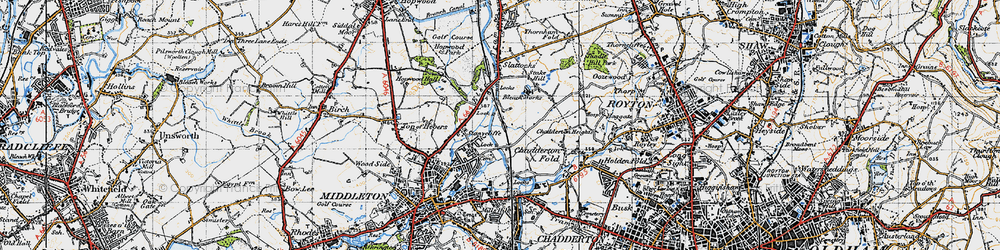 Old map of Stanycliffe in 1947