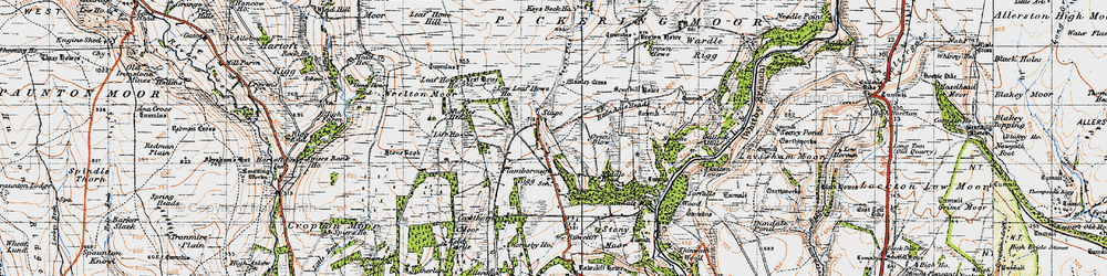 Old map of Leaf Howe in 1947