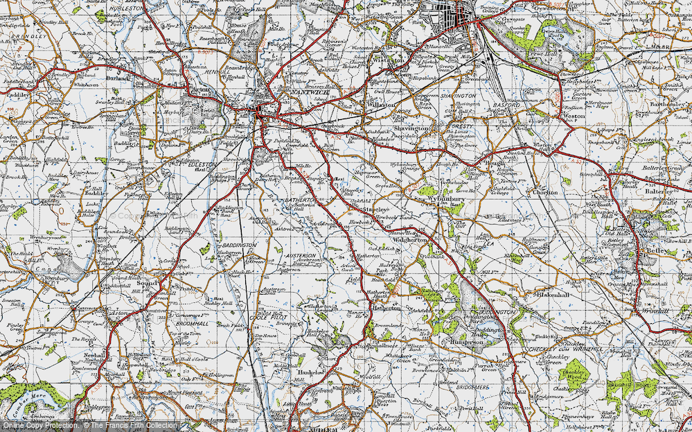 Old Map of Stapeley, 1947 in 1947