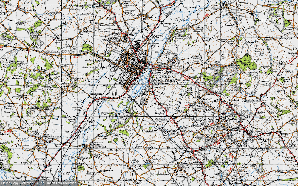 Old Map of Stapenhill, 1946 in 1946