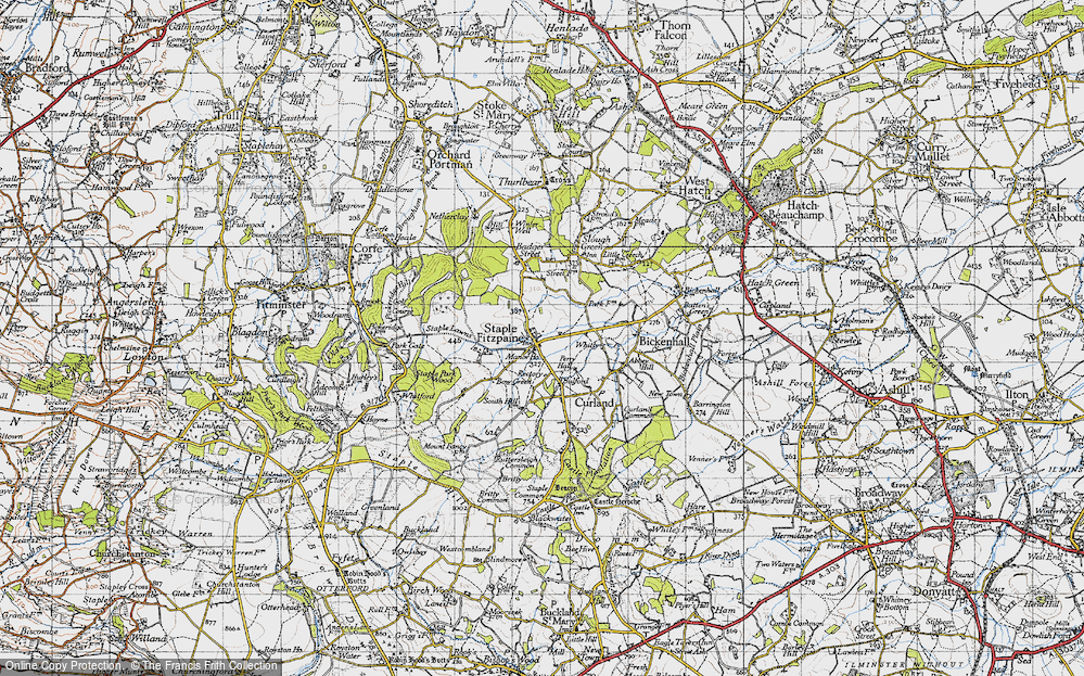 Old Map of Staple Fitzpaine, 1946 in 1946
