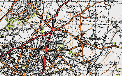 Old map of Staple Hill in 1946