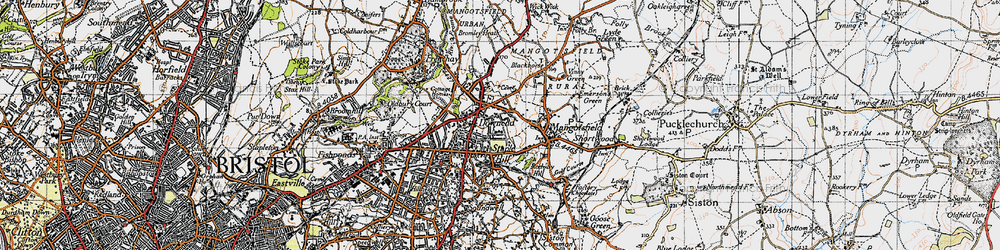 Old map of Staple Hill in 1946