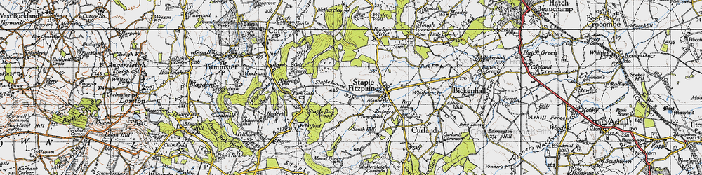 Old map of Staple Lawns in 1946