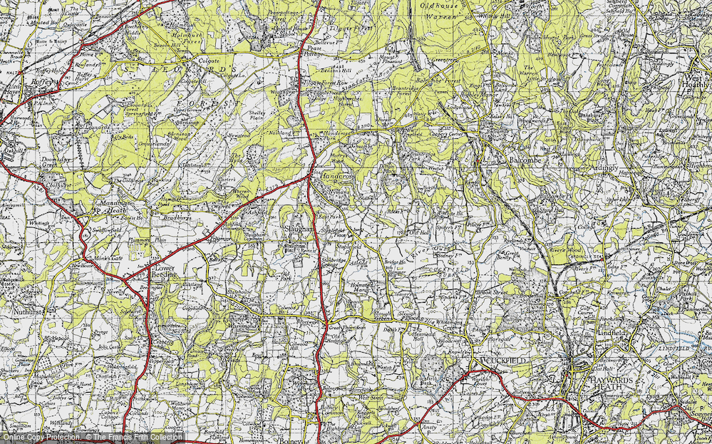 Old Map of Staplefield, 1940 in 1940