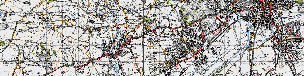 Old map of Stapleford in 1946