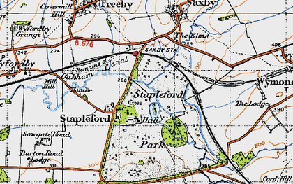 Old map of Stapleford in 1946