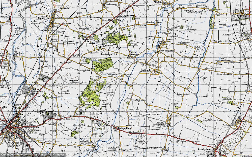 Old Map of Historic Map covering Scotwater Br in 1947