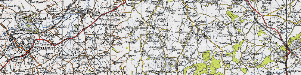 Old map of Staplehay in 1946