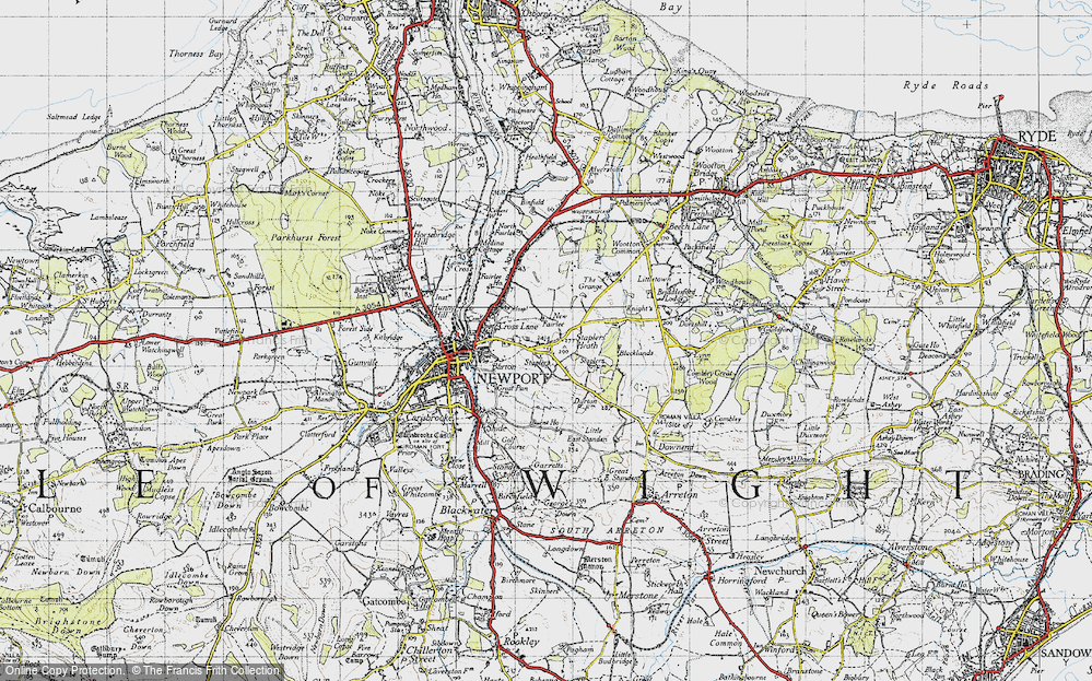 Old Map of Staplers, 1945 in 1945