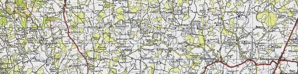 Old map of Staples Hill in 1940