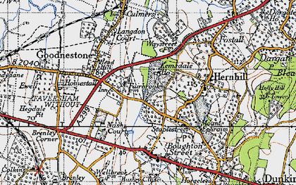 Old map of Staplestreet in 1946