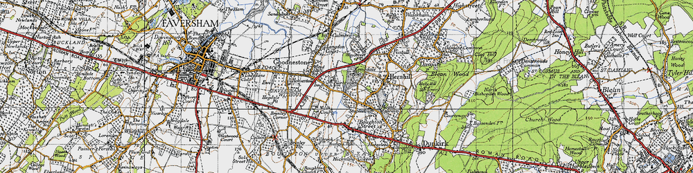 Old map of Staplestreet in 1946