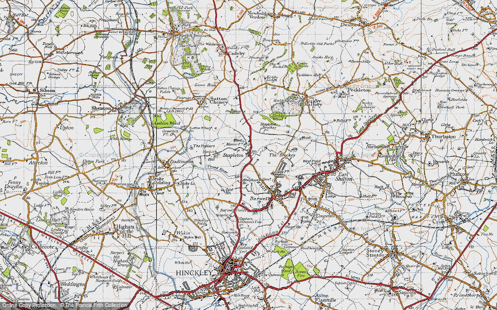 Historic Ordnance Survey Map Of Stapleton, 1946