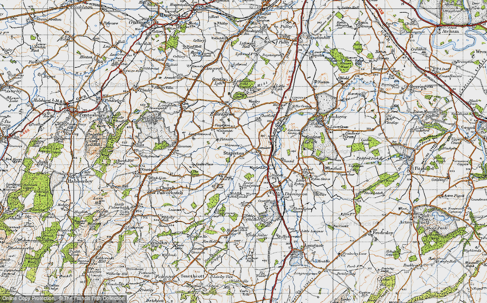 Old Map of Stapleton, 1947 in 1947