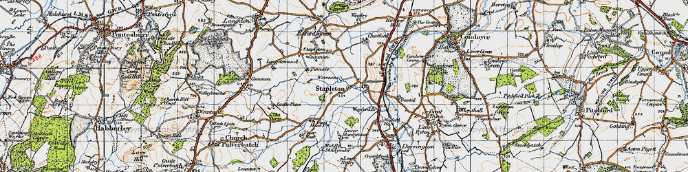 Old map of Stapleton in 1947