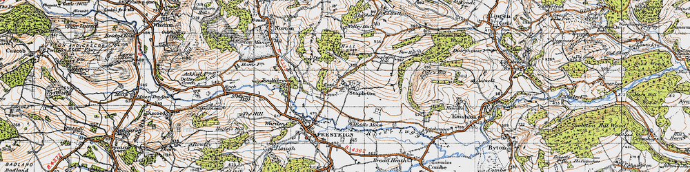 Old map of Boultibrooke in 1947