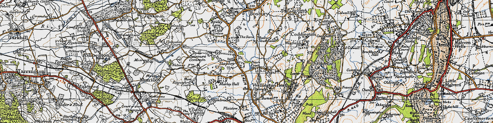 Old map of Staplow in 1947