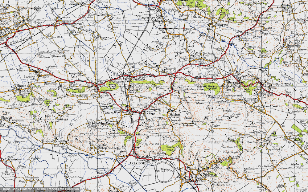 Old Map of Historic Map covering Wimblestone in 1946