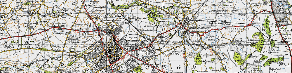 Old map of Bilton Dene in 1947