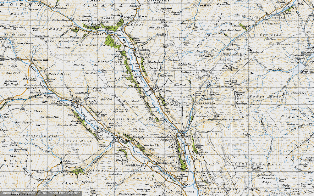 Old Map of Historic Map covering Wibbertons Fields in 1947